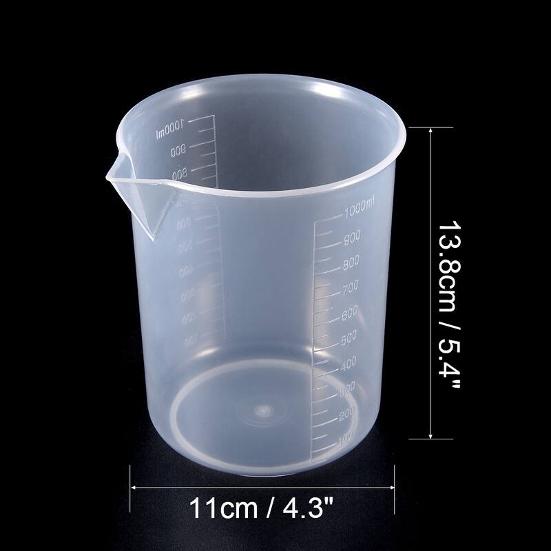 2pcs Measuring Cup Labs PP Plastic Graduated Beakers