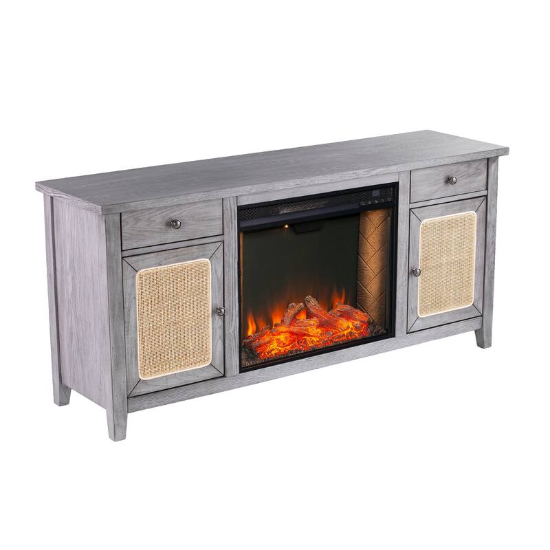 SEI Furniture Edderton Fireplace - 58"W x 16"D x 27"H