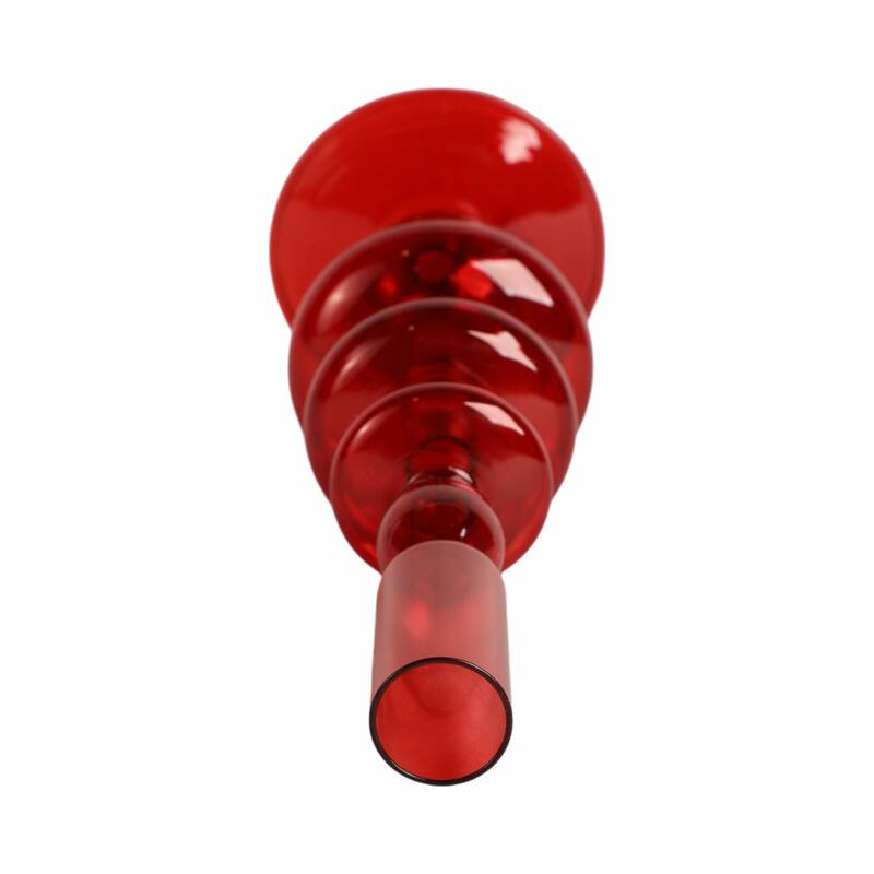 Sculptural Glass Candle Holder with Rounded Accent Base - Modern Tabletop Candle Holder for Any Room