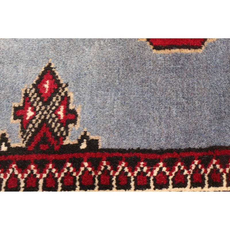 ECARPETGALLERY Hand-knotted Teimani Blue Wool Rug - 4'2 x 6'3