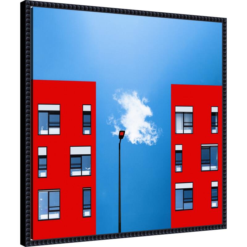 Blue and Red by Inge Schuster Framed Canvas Wall Art Print