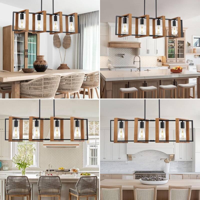 Kitchen Island Lighting Fixture, Dining Room 4 Lights Chandeliers