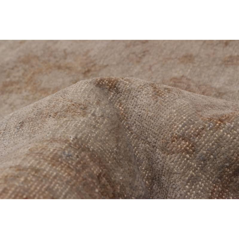 ECARPETGALLERY Hand-knotted Vibrance Light Grey Wool Rug - 4'6 x 6'8