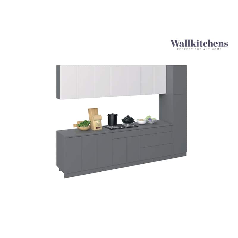 Kitchen Metropolitan Collection Gray Color Base Size 11Ft Wide - 132x24 - White