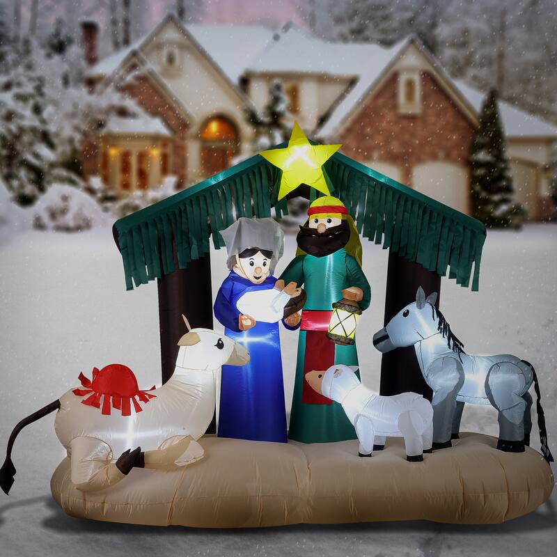 National Tree Company 6.5 ft. Inflatable Nativity Scene - 6.5 ft