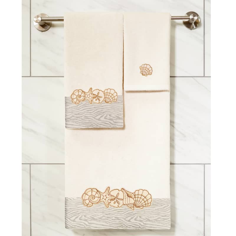 Authentic Hotel and Spa Turkish Cotton Shell Row 2PC Hand Towel Set