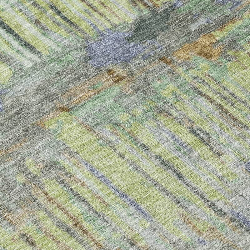 Machine Washable Indoor/ Outdoor Modern Ombre Chantille Rug