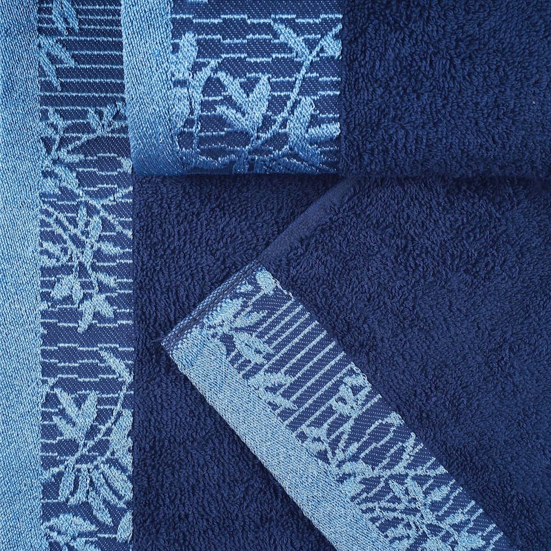 Superior Wisteria Cotton Floral Jacquard 8 Piece Bathroom Towel Set