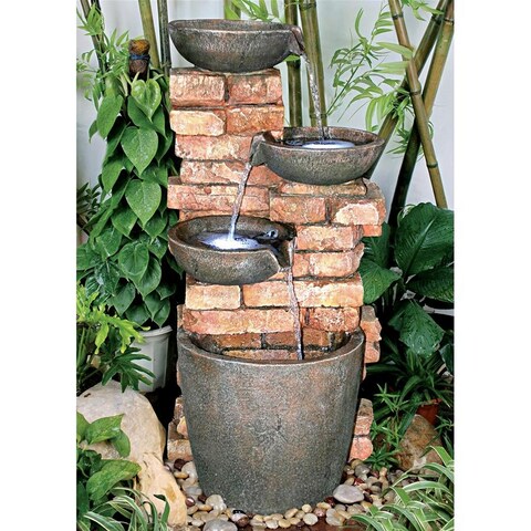 Design Toscano Stacked Bricks Cascading Garden Fountain