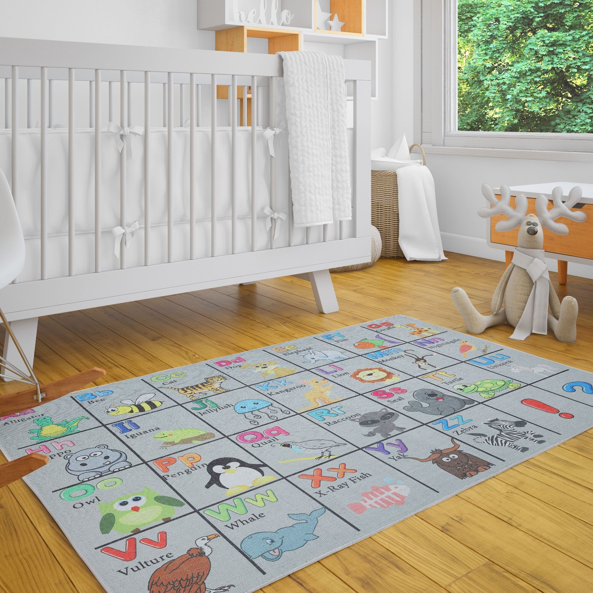 Square Puzzle Polyester Velvet Eco-Friendly Carpet mat Soft Play mat Square Play mat Wool Carpet Bedroom Classroom Nursery Floor Room Decoration 
