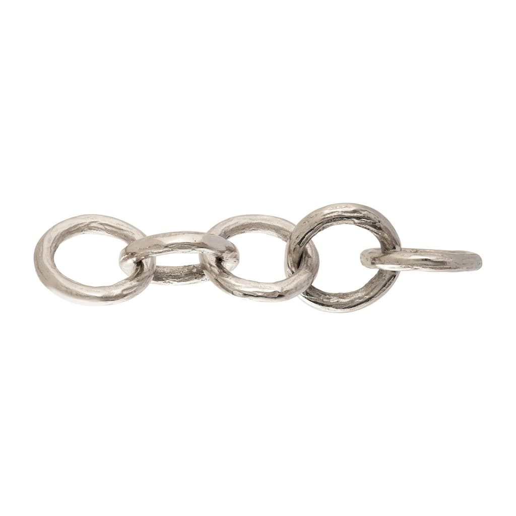 Elk Home Loop Chain Silver Metal 19 Inch Wide Sculpture