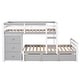 preview thumbnail 15 of 20, Modern Twin over Twin Loft Bunk Bed with Drawers and Ladder