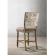 preview thumbnail 5 of 8, Roundhill Furniture Birmingham Script Printed Driftwood Finish Counter Height Dining Chair with Nail head, Set of 2