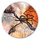 preview thumbnail 8 of 8, Designart 'Surrealistic trees with red sun' Oversized Modern Wall CLock 16 in. wide x 16 in. high