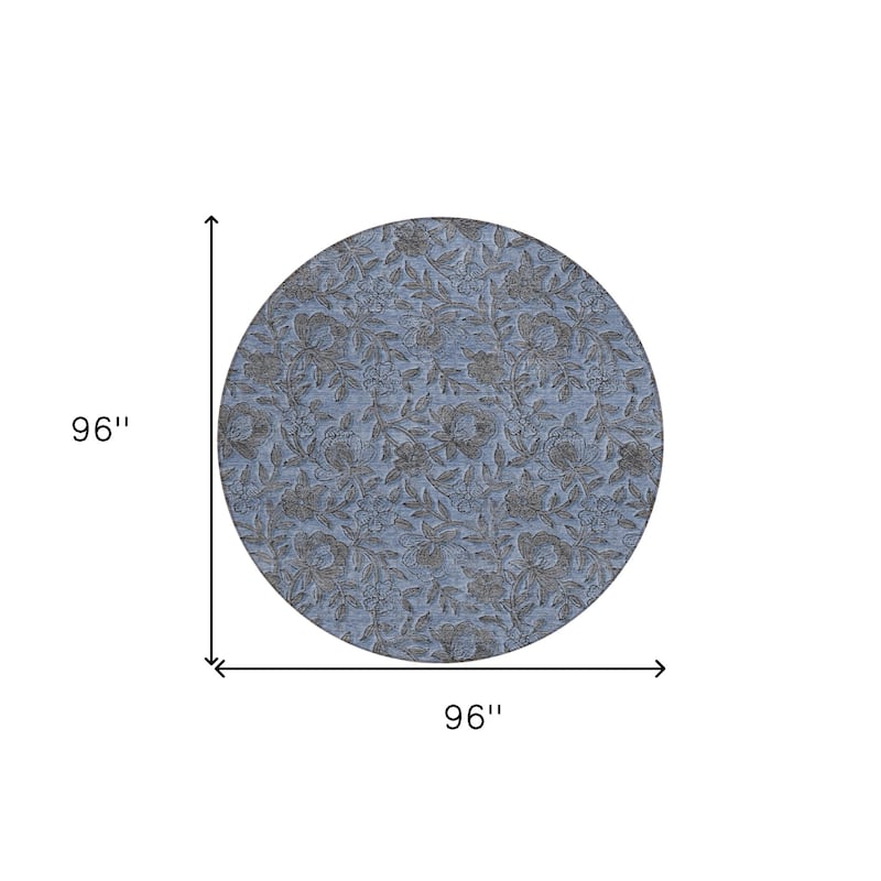 HomeRoots Floral Transitional Rectangle Outdoor Rug