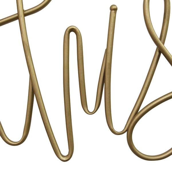 Shop Stratton Home Decor Handcrafted This Is Us Metal Script Wall Art Gold Overstock 30594255
