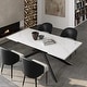 preview thumbnail 22 of 40, 110.24'' Extendable Rectangular Sintered Stone Dining Table For 6-10 People