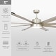 preview thumbnail 5 of 11, 72" Larger Aluminum 8-Blade LED Ceiling Fan with Remote