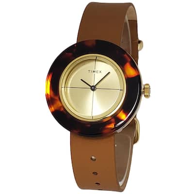 Timex Women's Tortoise Gold Dial Watch - TW2T93100 - 6 (36)