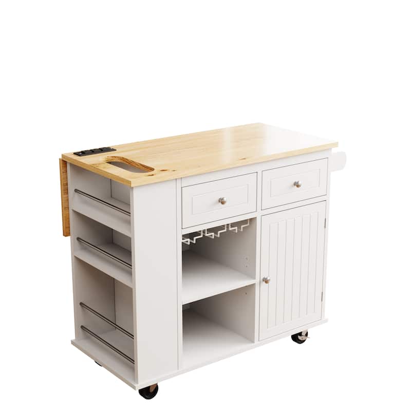 Kitchen Island with Power Outlet