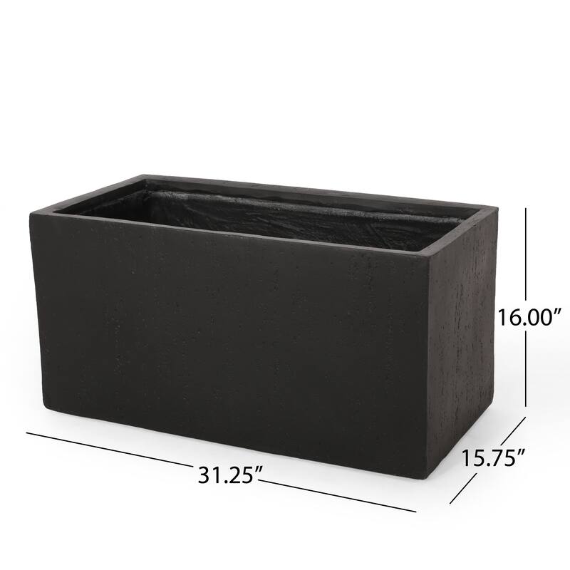 Rectangular Modern Concrete Planter for Durable Patio Backyard Garden