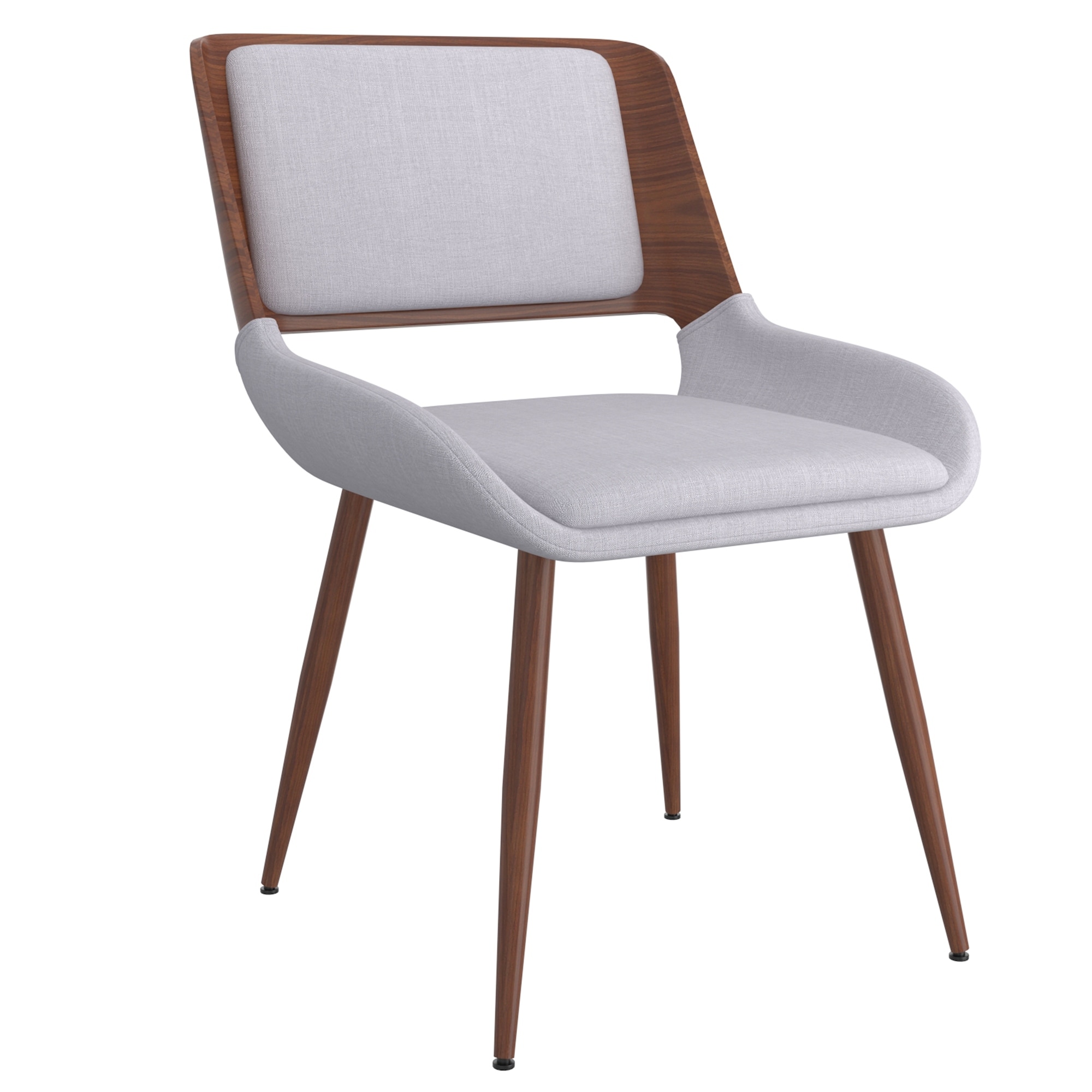 Mid-Century Modern Fabric Side Chair