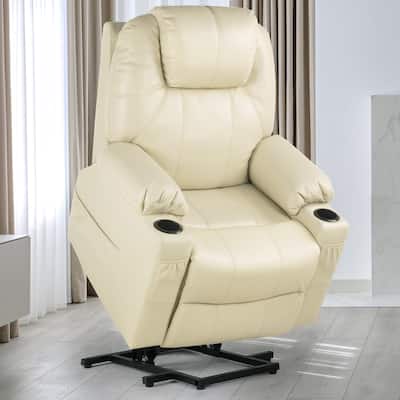 Moasis PU Massage Reclining Living Room Chair Power Lift Recliner Chair