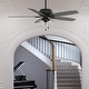 preview thumbnail 1 of 11, Hunter 60" Dondra Ceiling Fan with LED Light Kit and Pull Chain, Formal, Transitional Matte Black