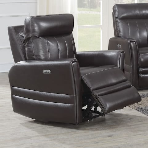 Colfax Power Reclining Top Grain Leather Chair by Greyson Living