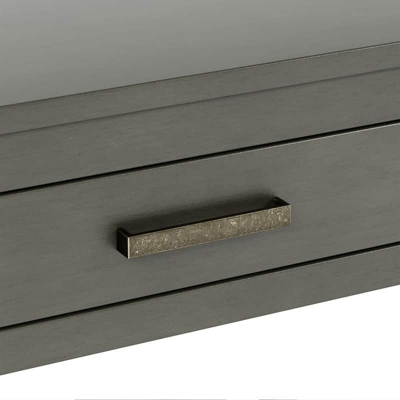 62.2" Modern Farmhouse Console Table with 3 Drawers & Open Shelf