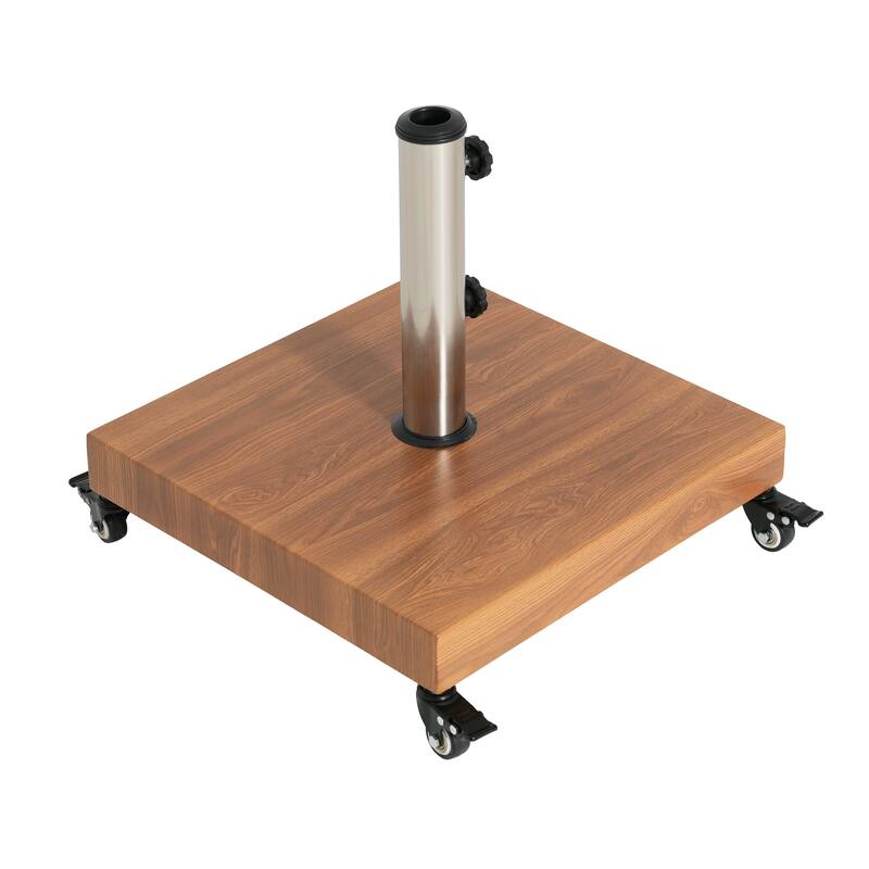 Christopher Knight Home - Malibu Modern Square Outdoor Umbrella Base with Wheels