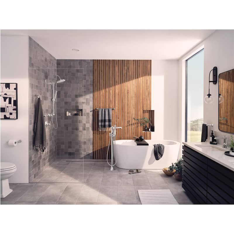 Moen Flara 1.2 GPM Single Hole Bathroom Faucet with Pop-Up Drain