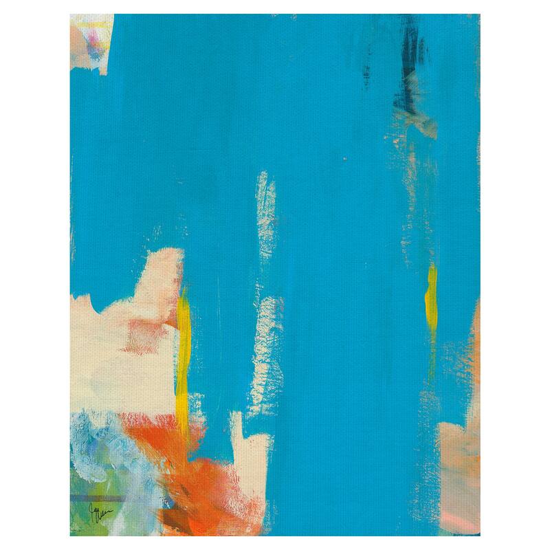 Aqua Tide by Jan Weiss Canvas Art Print