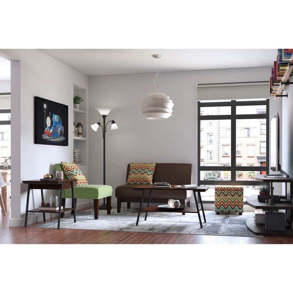 Porch & Den Duskywing Brown Bonded Leather Loveseat