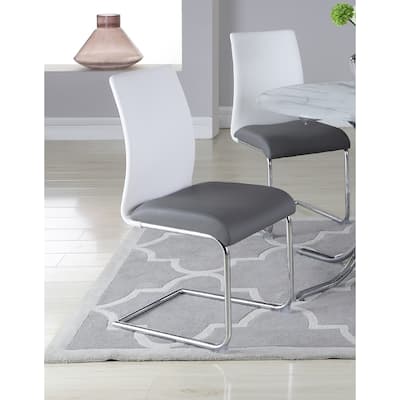 Somette Jayne Modern 2-Tone Contour Back Side Chair, Set of 4