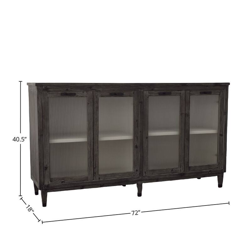 Hartnell 72-inch 4-Door Sideboard, Charcoal