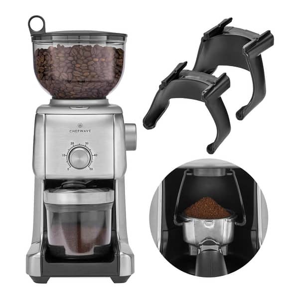 ChefWave Bonne Conical Burr Coffee Grinder (Stainless Steel) Bed Bath