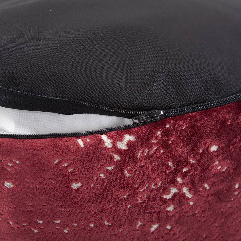 Allan Andrews Round Tall Pouf Pasini Ruby