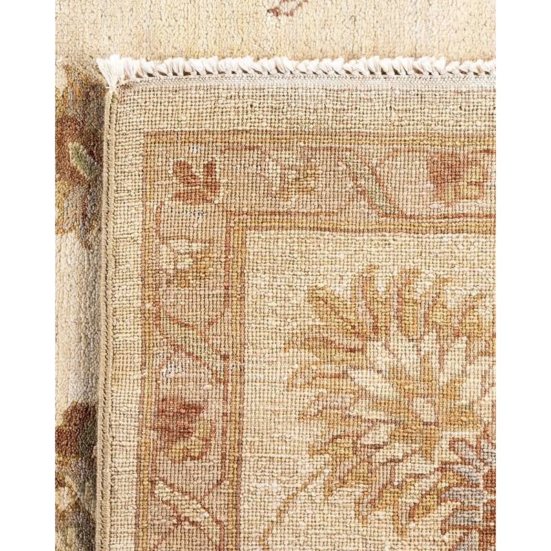 Oushak One-of-a-Kind Hand-Knotted Area Rug, Ivory - 9' 2" x 12' 1"