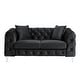 preview thumbnail 5 of 32, Morden Fort Modern Contemporary Love Seat with Deep Button Tufting Dutch Velvet, Solid Wood Frame and Iron Legs