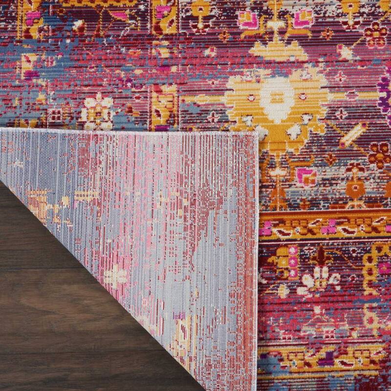 HomeRootsFloral Transitional Rectangle Area Rug - 118' X '94' X '0.5