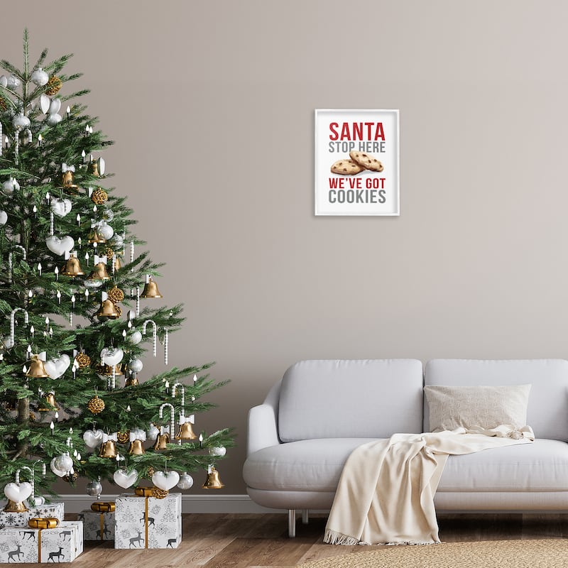 Stupell Santa We Have Cookies Framed Giclee Art Design By Dogwood Portfolio