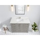 preview thumbnail 47 of 161, Willow Collection 48 in W x 22 in D x 36 in H Boston Single Bowl Sink Bathroom Vanity with Countertop 1.5"Calacatta - Elephant Skin Gray