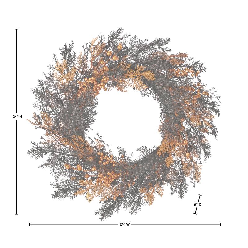 24" Spooky Glitter Halloween Wreath