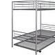 preview thumbnail 5 of 14, Twin-Over-Twin Metal Bunk Bed with Trundle, Sturdy Frame, Full-Length Guardrails, and Convertible Design