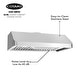 preview thumbnail 6 of 10, Cosmo 36 in. Ducted Under Cabinet Range Hood in Stainless Steel with Push Button Controls, LED Lighting and Permanent Filters
