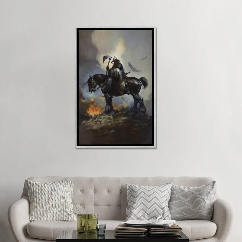 iCanvas "Death Dealer" by Frank Frazetta Framed