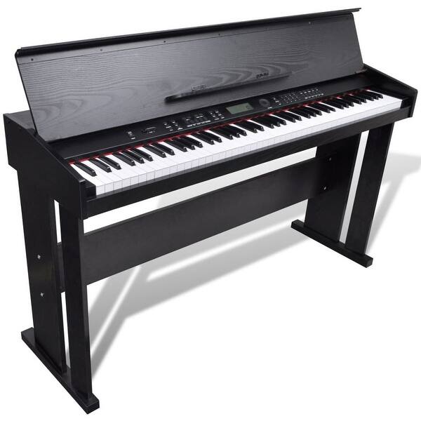 Shop Black Friday Deals On Vidaxl Classic Electronic Digital Piano With 88 Keys Music Stand Overstock 18964635