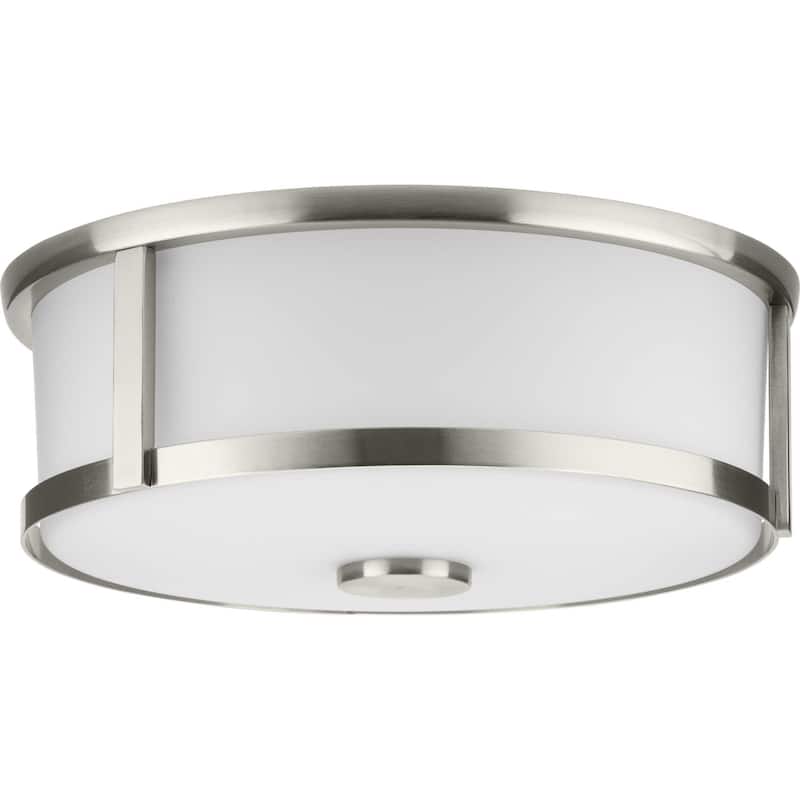 Progress Lighting P350254 Gilliam 2 Light 13" Wide Flush Mount Drum - Brushed Nickel