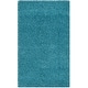 preview thumbnail 44 of 202, SAFAVIEH Laguna Shag Verdiana Solid Color 2-inch Thick Rug. 3' x 5' - Turquoise